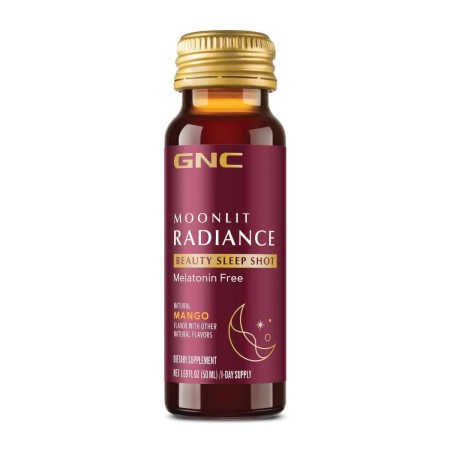 Gnc Moonlit Radiance Beauty Sleep Shot With Mango Flavor, Shot Pentru Frumusete Si Somn Cu Aroma De Mango, 50 Ml