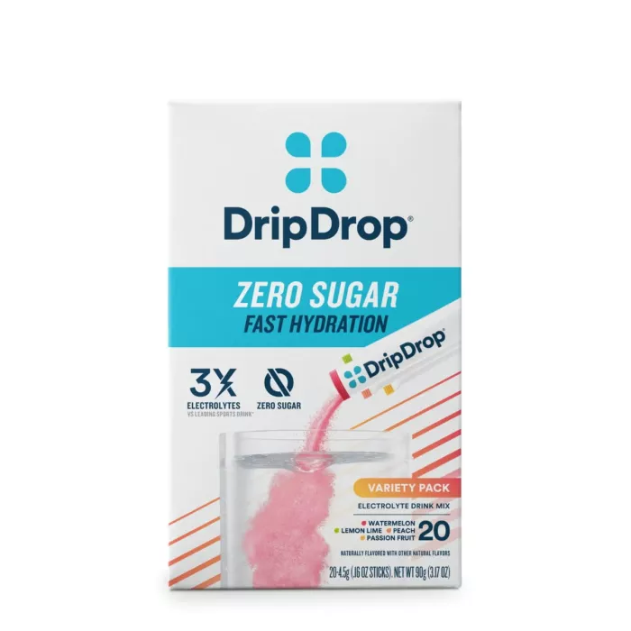Dripdrop Electrolyte Drink Mix Variety, Electroliti Fara Zahar Cu Diferite Arome, 90 G Dripdrop Electrolyte Drink Mix Variety, Electroliti Fara Zahar Cu Diferite Arome, 90 G