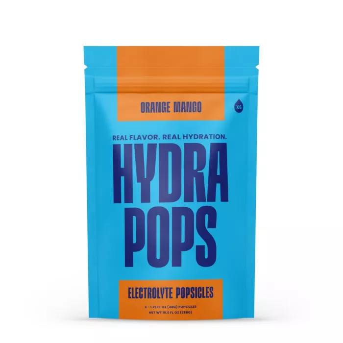 Hydra Pops Electrolyte Popsicles, Electroliti Zero Zahar Cu Gust De Portocale Si Mango, 288 G Hydra Pops Electrolyte Popsicles, Electroliti Zero Zahar Cu Gust De Portocale Si Mango, 288 G