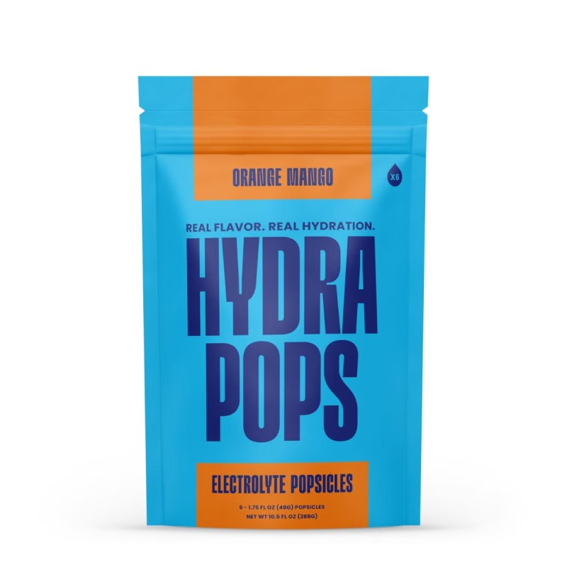 Hydra Pops Electrolyte Popsicles, Electroliti Zero Zahar Cu Gust De Portocale Si Mango, 288 G