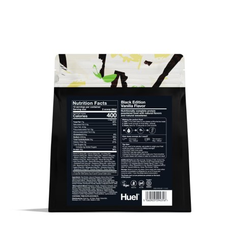 Huel Black Edition, High-protein Meal Powder, Masa Completa Cu Proteine Vegetale, Cu Aroma De Vanilie, 900 G