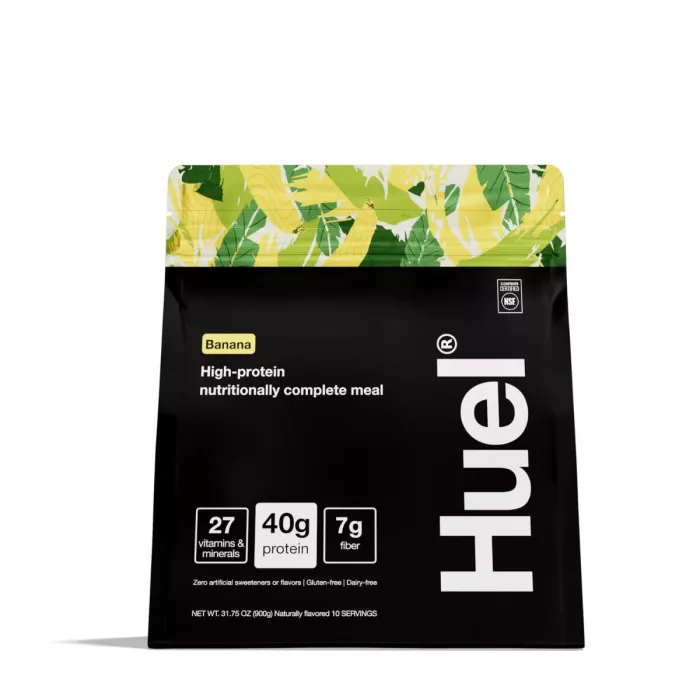 Huel Black Edition, High-protein Meal Powder, Masa Completa Bogata In Proteine 100% Vegana, Cu Aroma Naturala De Banane, 900g Huel Black Edition, High-protein Meal Powder, Masa Completa Bogata In Proteine 100% Vegana, Cu Aroma Naturala De Banane, 900g