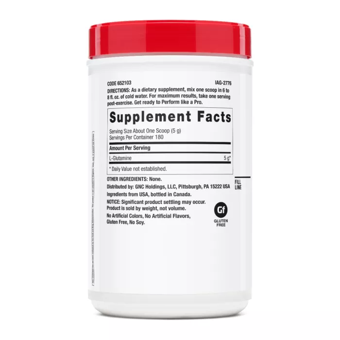 Pro Performance L-glutamine 5000mg Unflavored, L-glutamina Fara Aroma, 900 G