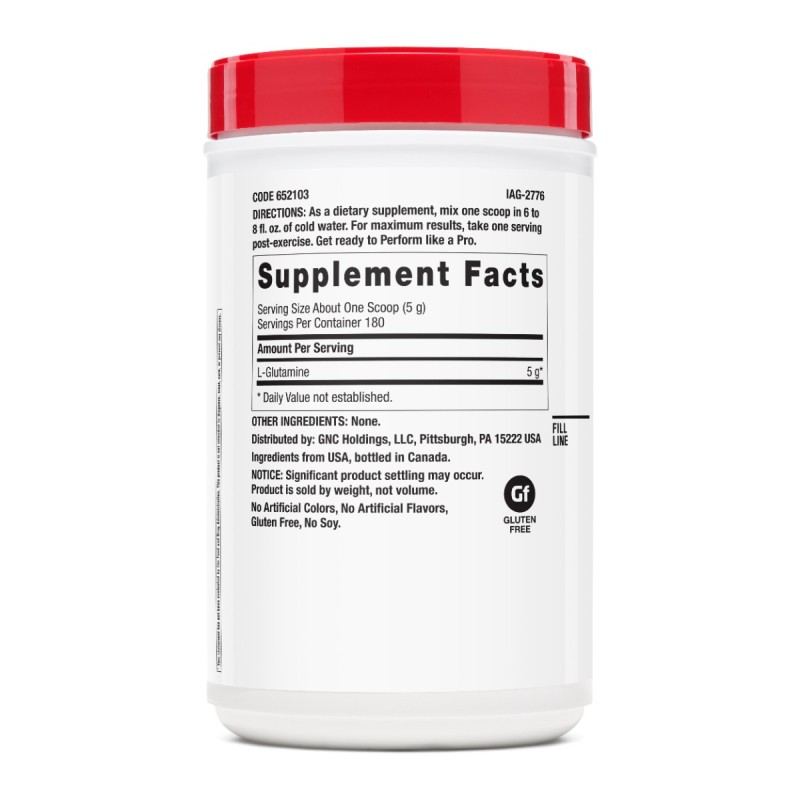 Pro Performance L-glutamine 5000mg Unflavored, L-glutamina Fara Aroma, 900 G
