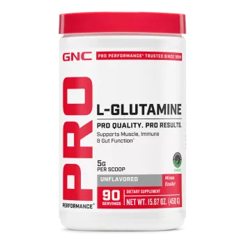 Gnc Pro Performance L-glutamine 5000 Mg, L-glutamina Pudra Fara Aroma, 450 G