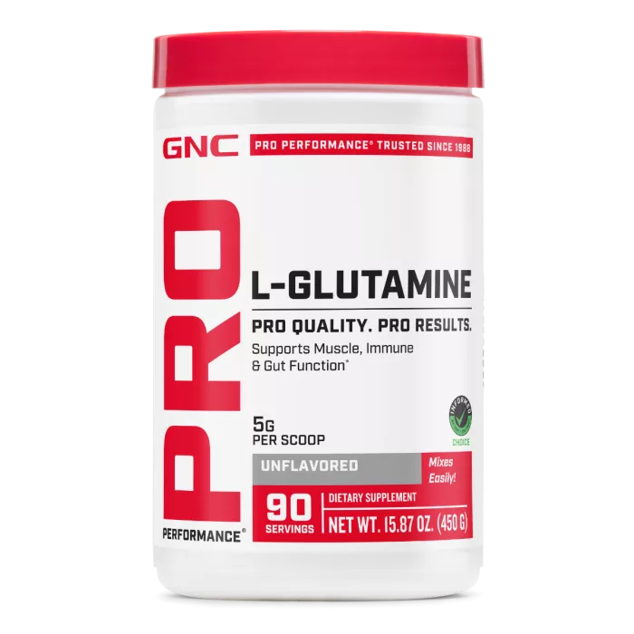 Gnc Pro Performance L-glutamine 5000 Mg, L-glutamina Pudra Fara Aroma, 450 G
