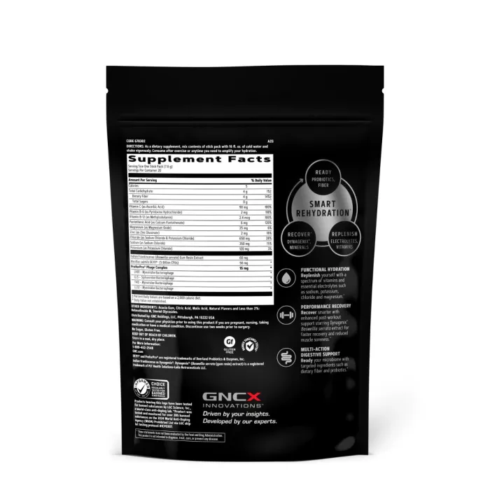 Gnc Amp Amplified Hydration, Electroliti Cu Aroma De Acai, Afine Si Rodie, 20 De Plicuri, 150 G Gnc Amp Amplified Hydration, Electroliti Cu Aroma De Acai, Afine Si Rodie, 20 De Plicuri, 150 G