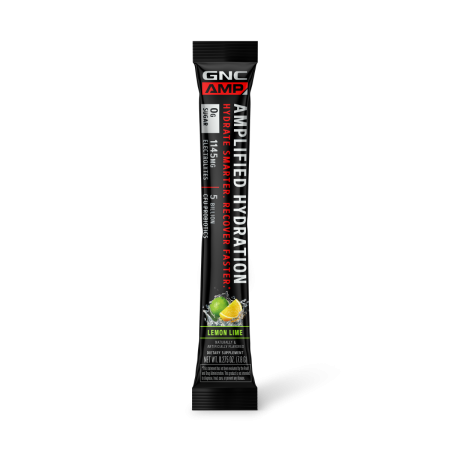 Gnc Amp Amplified Hydration, Electroliti Cu Aroma De Lamaie Si Lime, 7.63 G