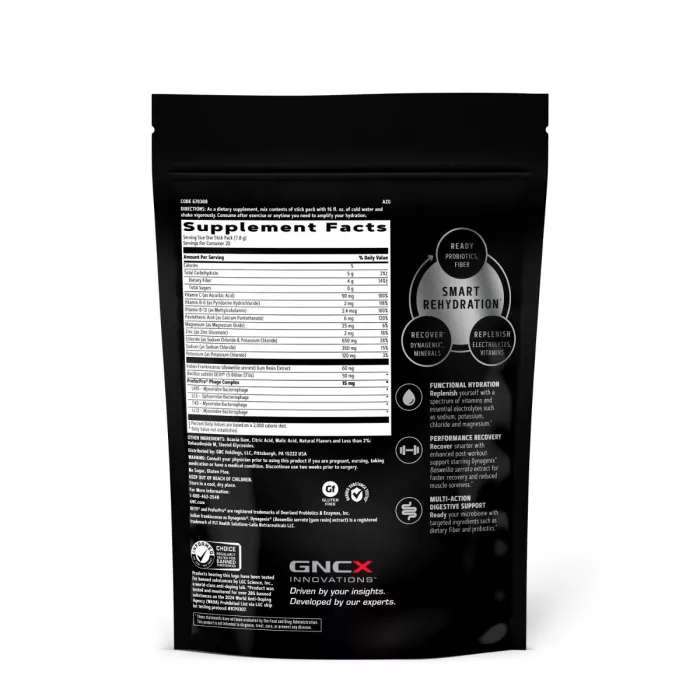 Gnc Amp Amplified Hydration, Electroliti Cu Aroma De Lamaie Si Lime, 20 De Plicuri, 152 G Gnc Amp Amplified Hydration, Electroliti Cu Aroma De Lamaie Si Lime, 20 De Plicuri, 152 G