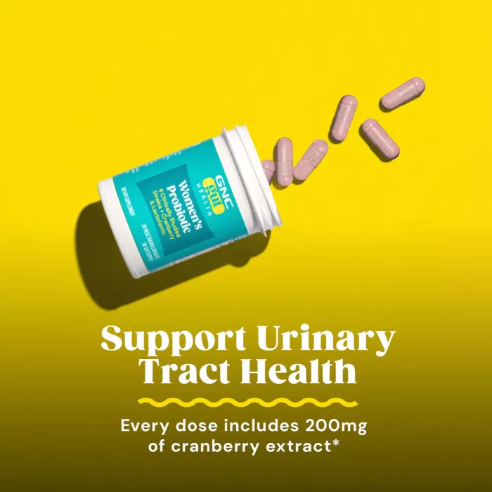 Gnc Gut Health Women’s Probiotic, Probiotic Lab4 Studiat Clinic, 30 Miliarde Ufc Culturi Vii Cu Merisor Si Lactoferrin, 30 Cps