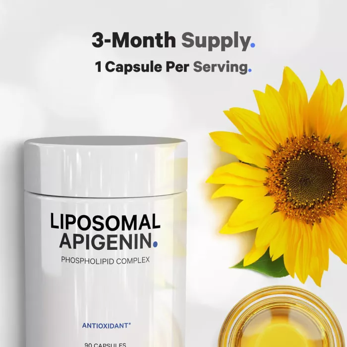 Codeage Liposomal Apigenin 50 Mg , Flavonoid Natural Pentru Sustinerea Relaxarii, Somnului Si Sanatatii Celulare, 90 Cps