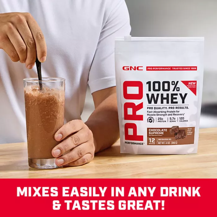 Gnc Pro Performance 100% Whey, Proteina Din Zer Cu Aroma De Biscuiti Si Crema, Testata Antidoping, 411.6g