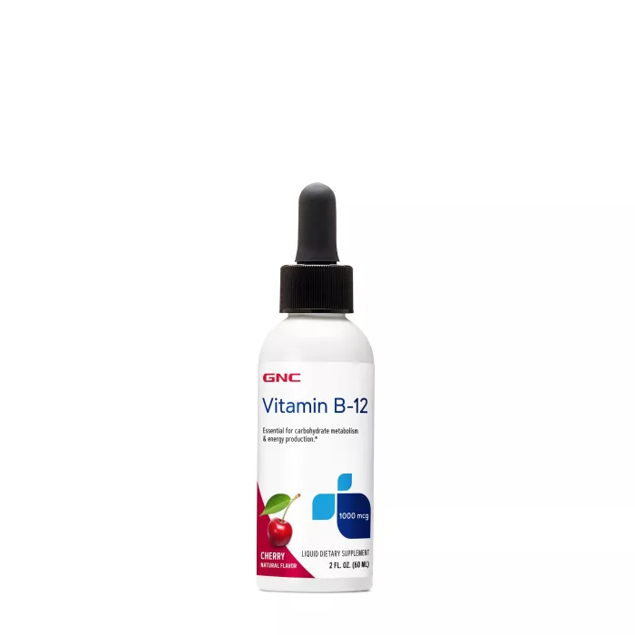 Gnc Vitamina B-12 Lichida, Cu Aroma Naturala De Cirese, 60 Ml Gnc Vitamina B-12 Lichida, Cu Aroma Naturala De Cirese, 60 Ml