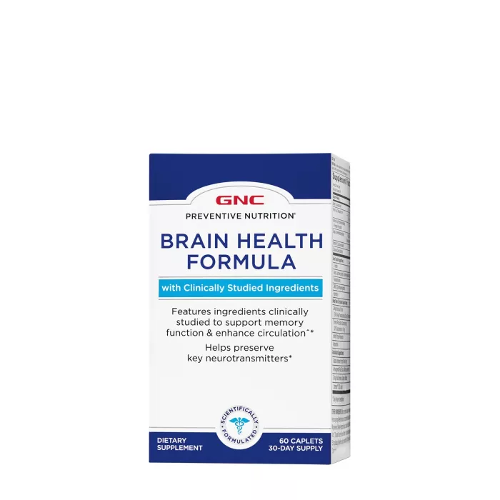 Gnc Preventive Nutrition Brain Health, Formula Pentru Sanatatea Creierului Si Sistemului Nervos, 60 Tb Gnc Preventive Nutrition Brain Health, Formula Pentru Sanatatea Creierului Si Sistemului Nervos, 60 Tb