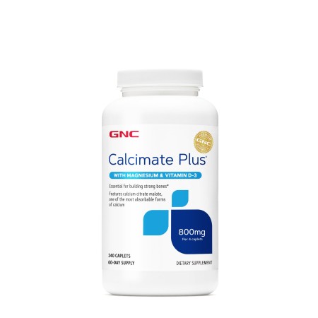 Gnc Calcimate Plus, Calciu 800 Mg Cu Magneziu Si Vitamina D-3, 240 Cps
