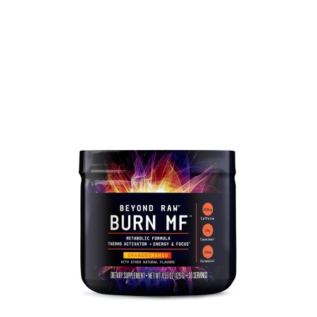Beyond Raw Burn Mf, Termogenic Arzator De Grasimi Cu Aroma De Portocale Si Mango, 129 G