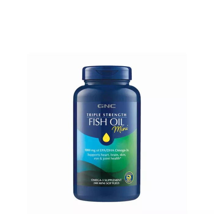 Gnc Triple Strength Fish Oil Mini, Ulei De Peste Mini Capsule, 240 Cps Gnc Triple Strength Fish Oil Mini, Ulei De Peste Mini Capsule, 240 Cps