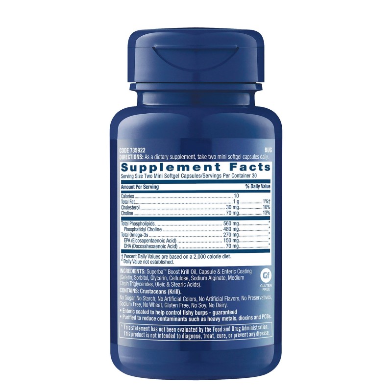 Triple strength ulei de krill (60 Cps), GNC Live Well