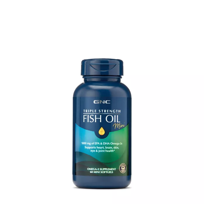 Gnc Triple Strength Fish Oil, Ulei De Peste Mini Capsule, 60 Cps Gnc Triple Strength Fish Oil, Ulei De Peste Mini Capsule, 60 Cps