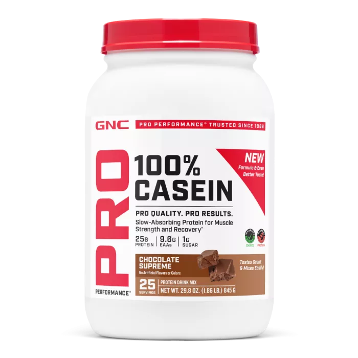 Gnc Pro Performance 100% Casein, Cazeina, Cu Aroma De Ciocolata, Testata Antidoping, 980g