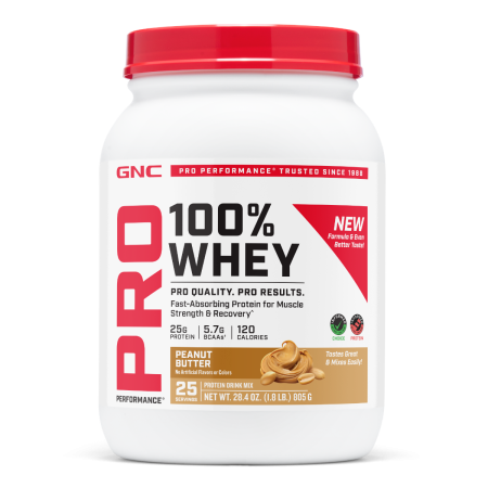 Gnc Pro Performance 100% Proteina Din Zer Cu Aroma De Unt De Arahide, 805 G