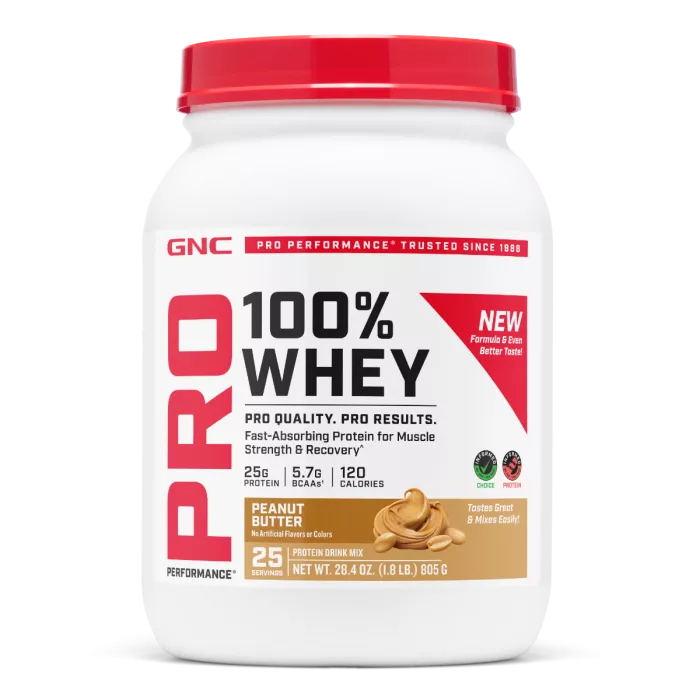 Gnc Pro Performance 100% Proteina Din Zer Cu Aroma De Unt De Arahide, 805 G
