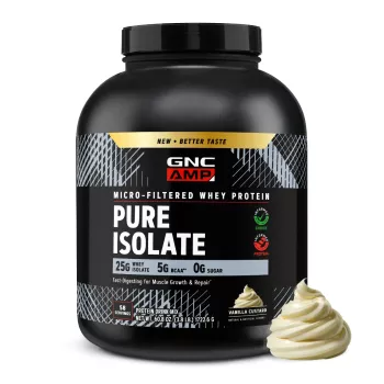 Gnc Amp Pure Isolate, Proteina Izolata Din Zer Cu Aroma De Vanilie, 2240 G