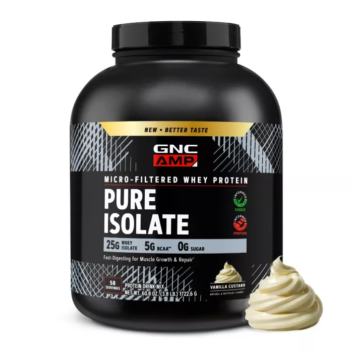Gnc Amp Pure Isolate, Proteina Izolata Din Zer Cu Aroma De Vanilie, 2240 G