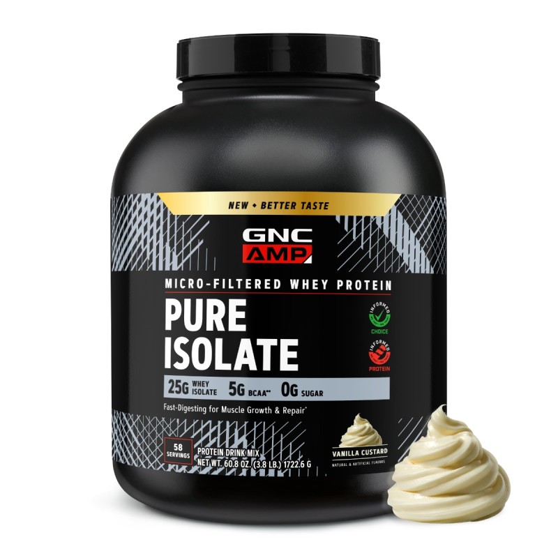 Gnc Amp Pure Isolate, Proteina Izolata Din Zer Cu Aroma De Vanilie, 2240 G