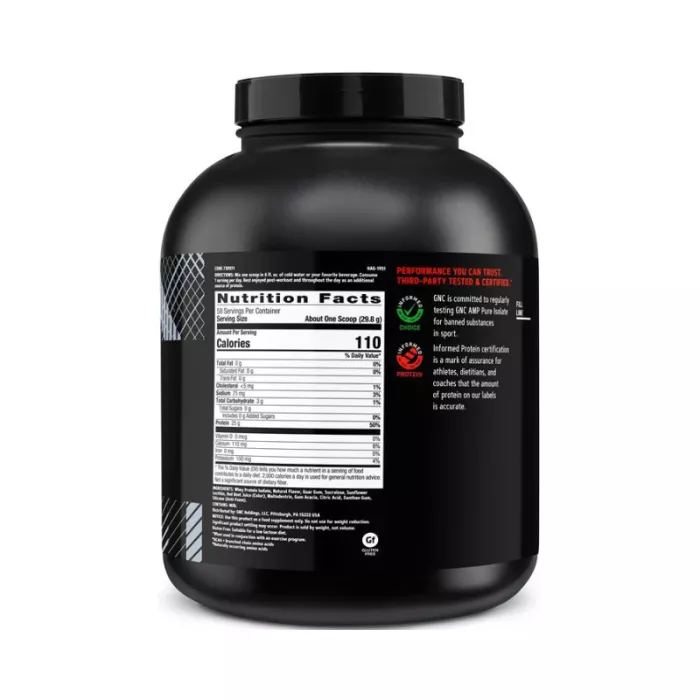 Gnc Amp Pure Isolate, Proteina Izolata Din Zer, Cu Aroma De Capsuni, 1728.4 G