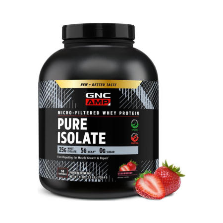 Gnc Amp Pure Isolate, Proteina Izolata Din Zer, Cu Aroma De Capsuni, 1728.4 G