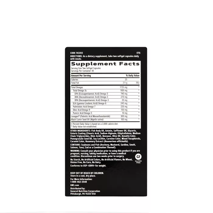 Gnc Amp Complete Omega, Acizi Grasi Omega, 60 Cps Gnc Amp Complete Omega, Acizi Grasi Omega, 60 Cps