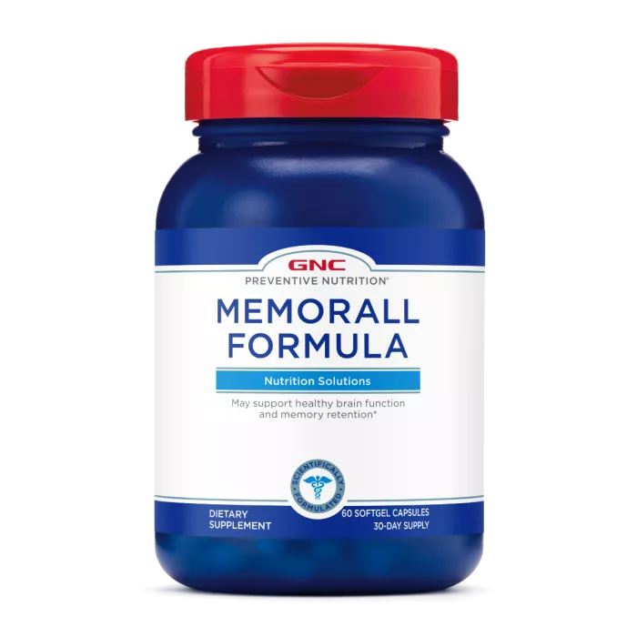 Gnc Preventive Nutrition Memorall, Formula Pentru Sanatatea Creierului Si Imbunatatirea Memoriei, 60 Cps Gnc Preventive Nutrition Memorall, Formula Pentru Sanatatea Creierului Si Imbunatatirea Memoriei, 60 Cps