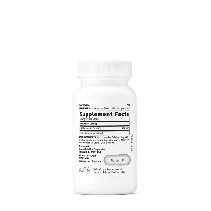 Gnc L-glutation Setria 250 Mg, 60 Cps Gnc L-glutation Setria 250 Mg, 60 Cps