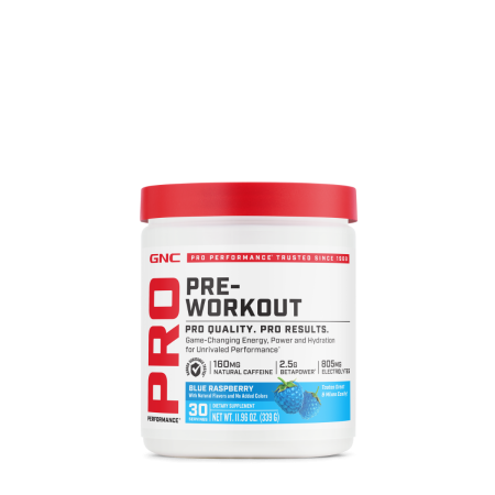 Gnc Pro Performance Pre-workout - Blue Raspberry Flavor, Pre-workout, Cu Aroma De Blue Raspberry, 339g