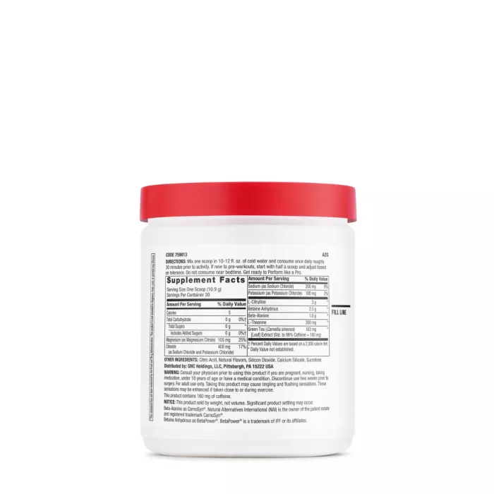 Gnc Pro Performance Pre-workout - Watermelon Flavor, Pre-workout, Cu Aroma De Pepene, 327g Gnc Pro Performance Pre-workout - Watermelon Flavor, Pre-workout, Cu Aroma De Pepene, 327g