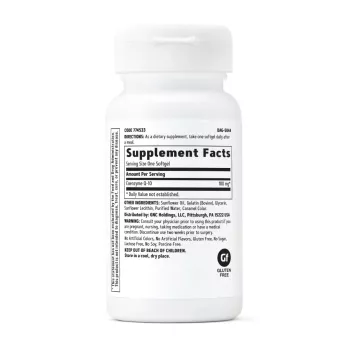 Gnc, Coq-10 100 Mg, Coenzima Q-10 Naturala 100 Mg, 60 Capsule Gelatinoase
