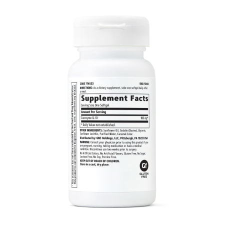 Gnc, Coq-10 100 Mg, Coenzima Q-10 Naturala 100 Mg, 60 Capsule Gelatinoase