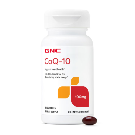 Gnc, Coq-10 100 Mg, Coenzima Q-10 Naturala 100 Mg, 60 Capsule Gelatinoase
