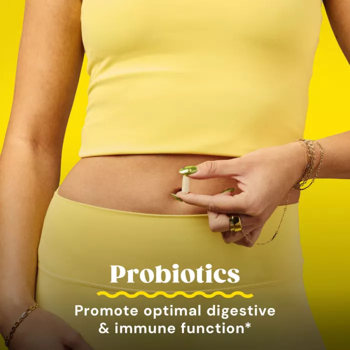 Gnc Gut Health Daily Synbiotic, Formula Studiata Clinic, 10 Miliarde Ufc Culturi Vii, Pentru Digestie Si Microbiom Cu Probiotice Si Prebiotice, 30 Cps