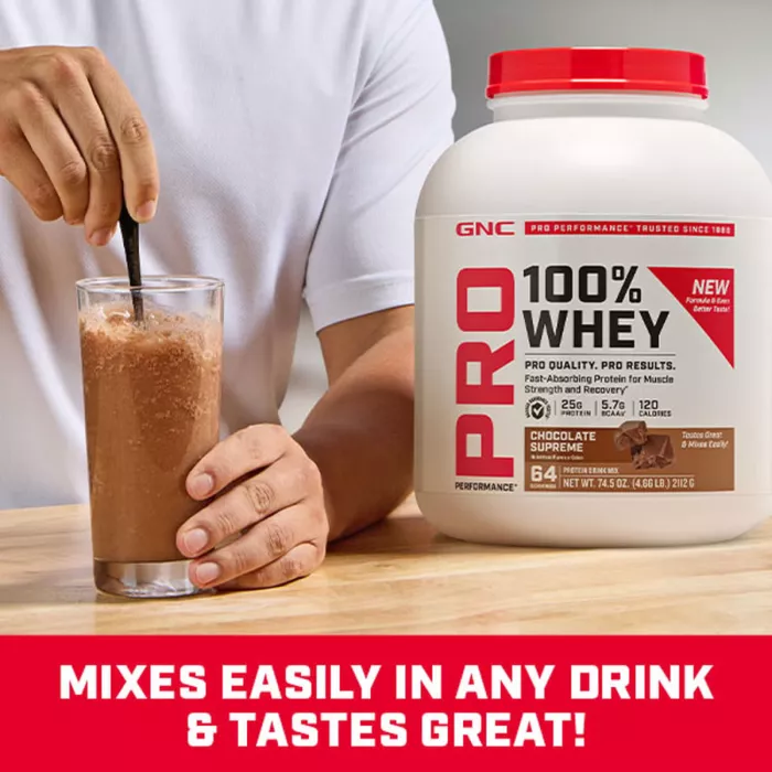 Gnc Pro Performance 100% Whey, Proteina Din Zer Cu Aroma De Vanilie, Testata Antidoping, 1969 G