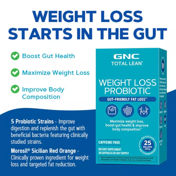 Gnc Total Lean Weight Loss Probiotic, Probiotic Lab4 Studiat Clinic, 25 Miliarde Ufc Culturi Vii Pentru Controlul Greutatii, 30 Cps Gnc Total Lean Weight Loss Probiotic, Probiotic Lab4 Studiat Clinic, 25 Miliarde Ufc Culturi Vii Pentru Controlul Greutatii, 30 Cps