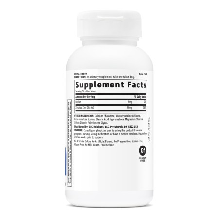 Gnc Zinc Citrat 15 Mg, 90 Tb