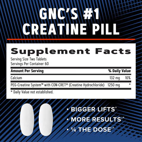 Creatina hidroclorid cu administrare si absorbtie rapida (120 Tb), GNC Live Well