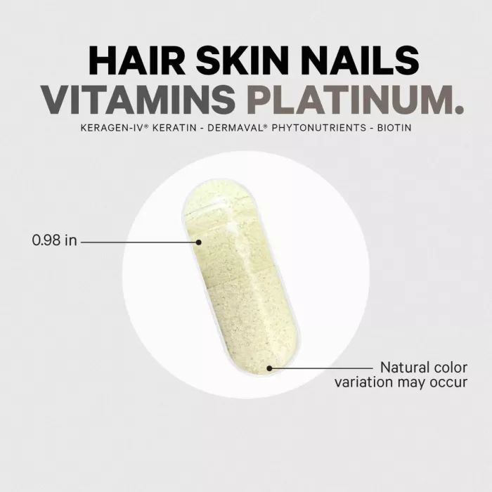 Codeage Hair Skin Nails Vitamins Platinum, Vitamine Pentru Par, Piele Si Unghii, 60 Cps