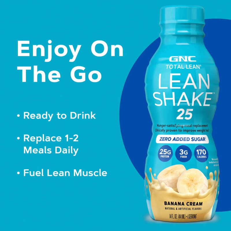 Gnc Total Lean Lean Shake 25 Cu Aroma De Banane, 414 Ml