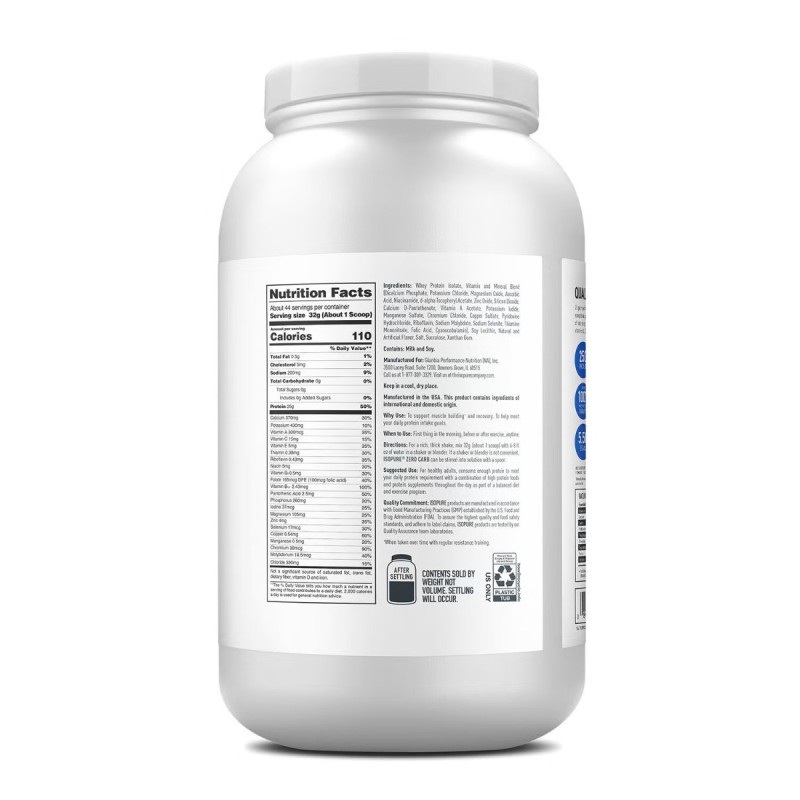 Proteina izolata din zer fara carbohidrati cu aroma de vanilie (1360 g), GNC Live Well