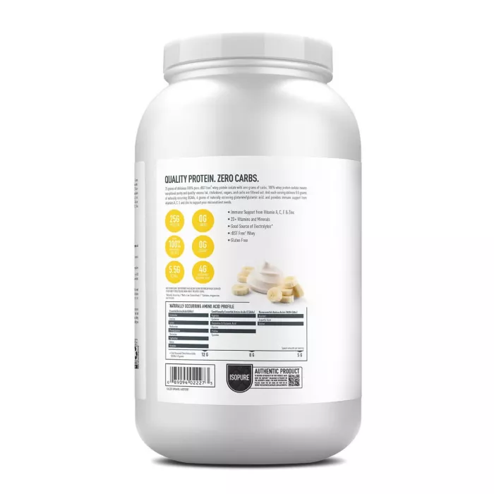 Isopure Zero Carb, Proteina Cu Aroma De Crema De Banane, 1400 G