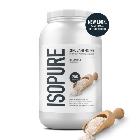 Isopure Zero Carb, Proteina Izolata Din Zer Fara Carbohidrati, Fara Aroma, 1360g