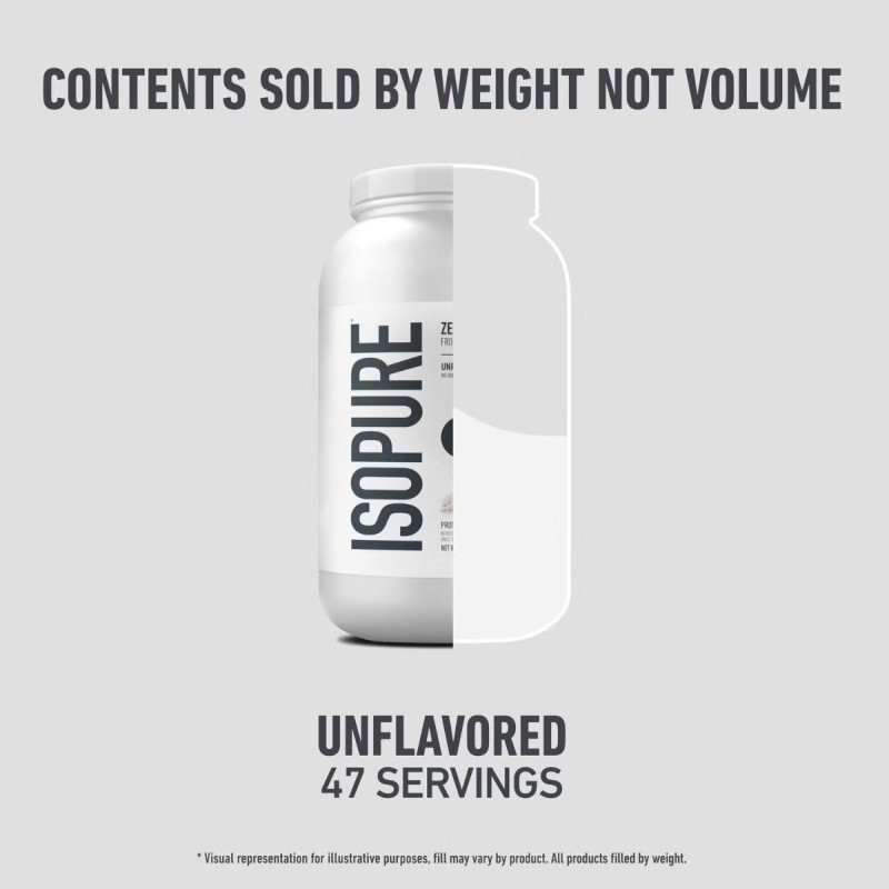 Isopure Zero Carb, Proteina Izolata Din Zer Fara Carbohidrati, Fara Aroma, 1360g